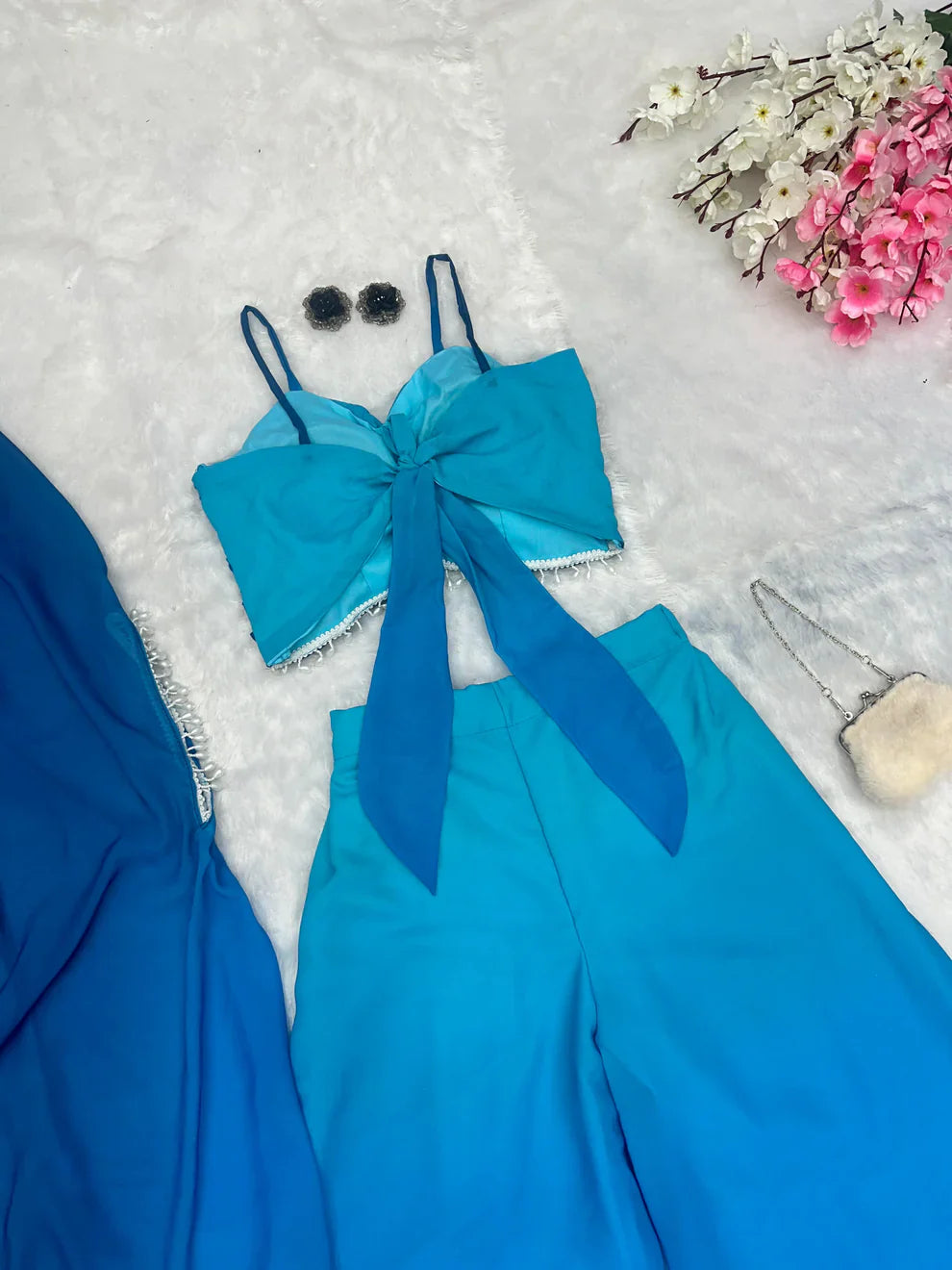 Blue Hue Ombré Indo-Western Set