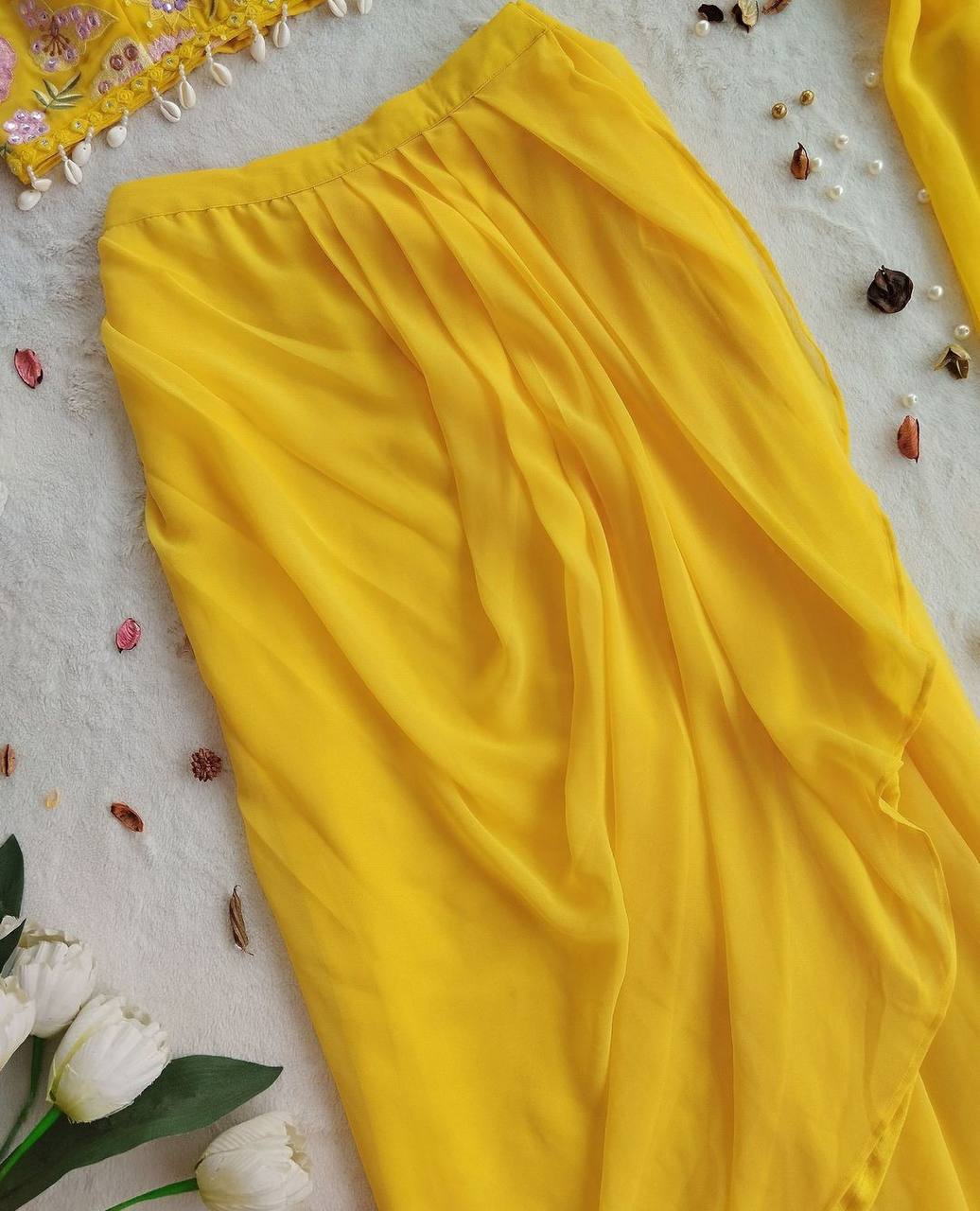 Haldi Hues Indo-Western Shrug Dress