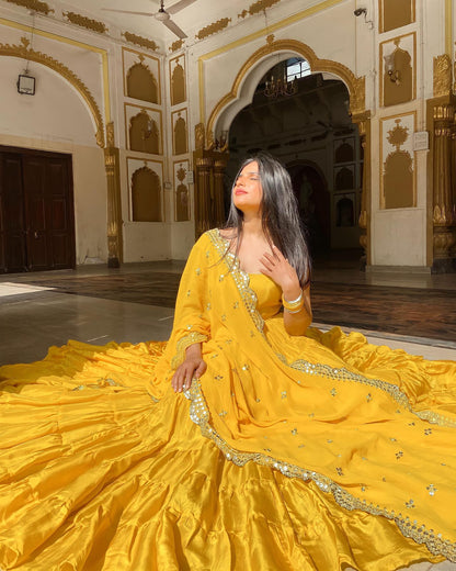 Sunset Yellow designer Anarkali Set