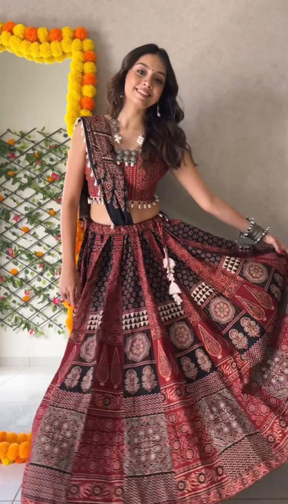 Navratri Lehenga Midnight Radiance - Chaniya Choli (Fully Stitched)