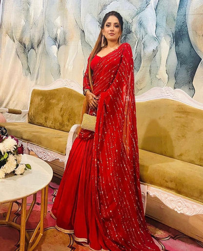 Pre-Draped Lehenga Saree Set