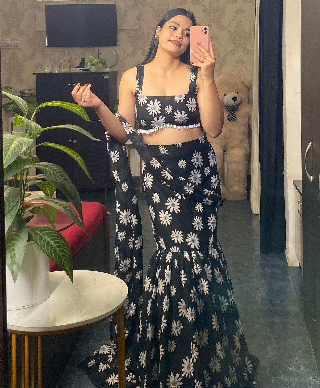 Black Mermaid Indo-Western Dress