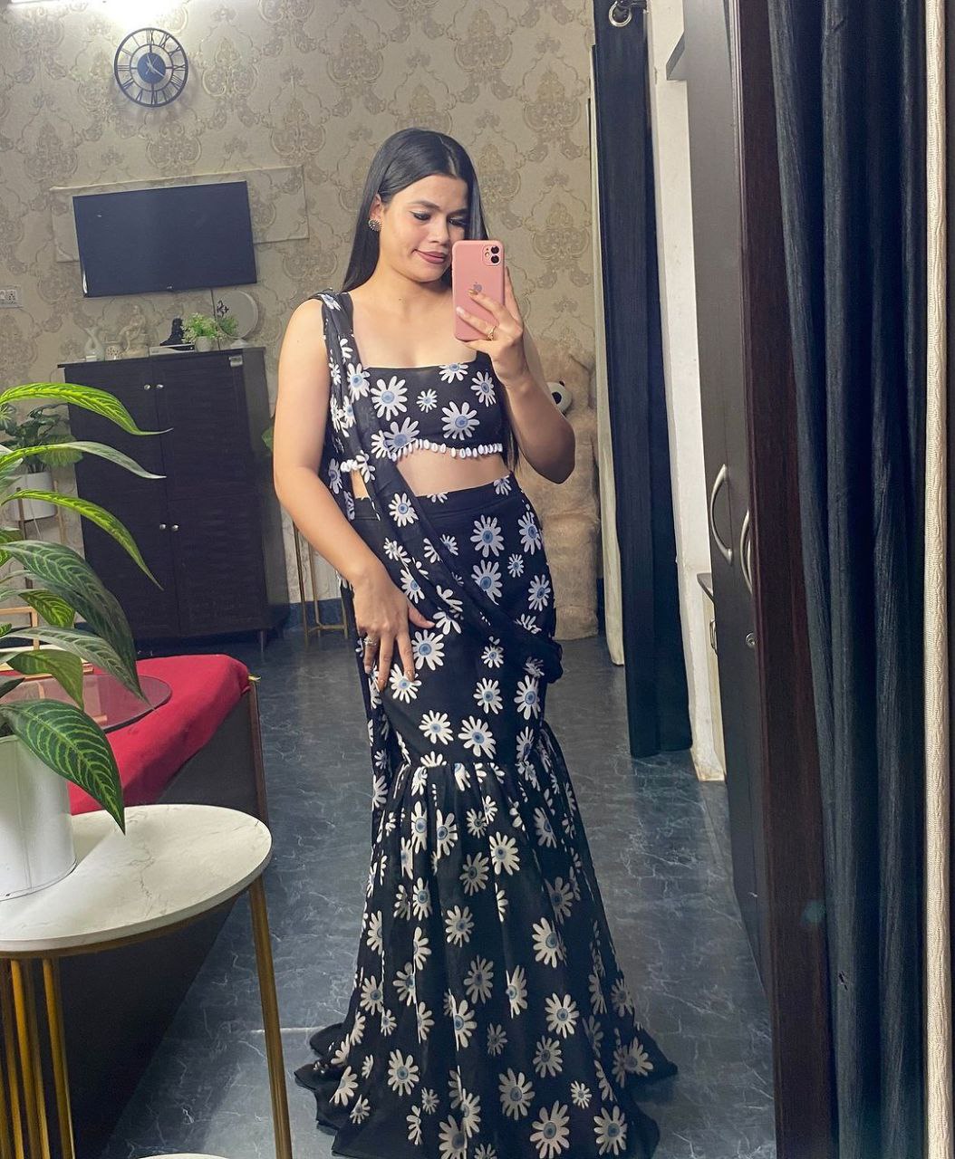 Black Mermaid Indo-Western Dress