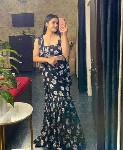 Black Mermaid Indo-Western Dress