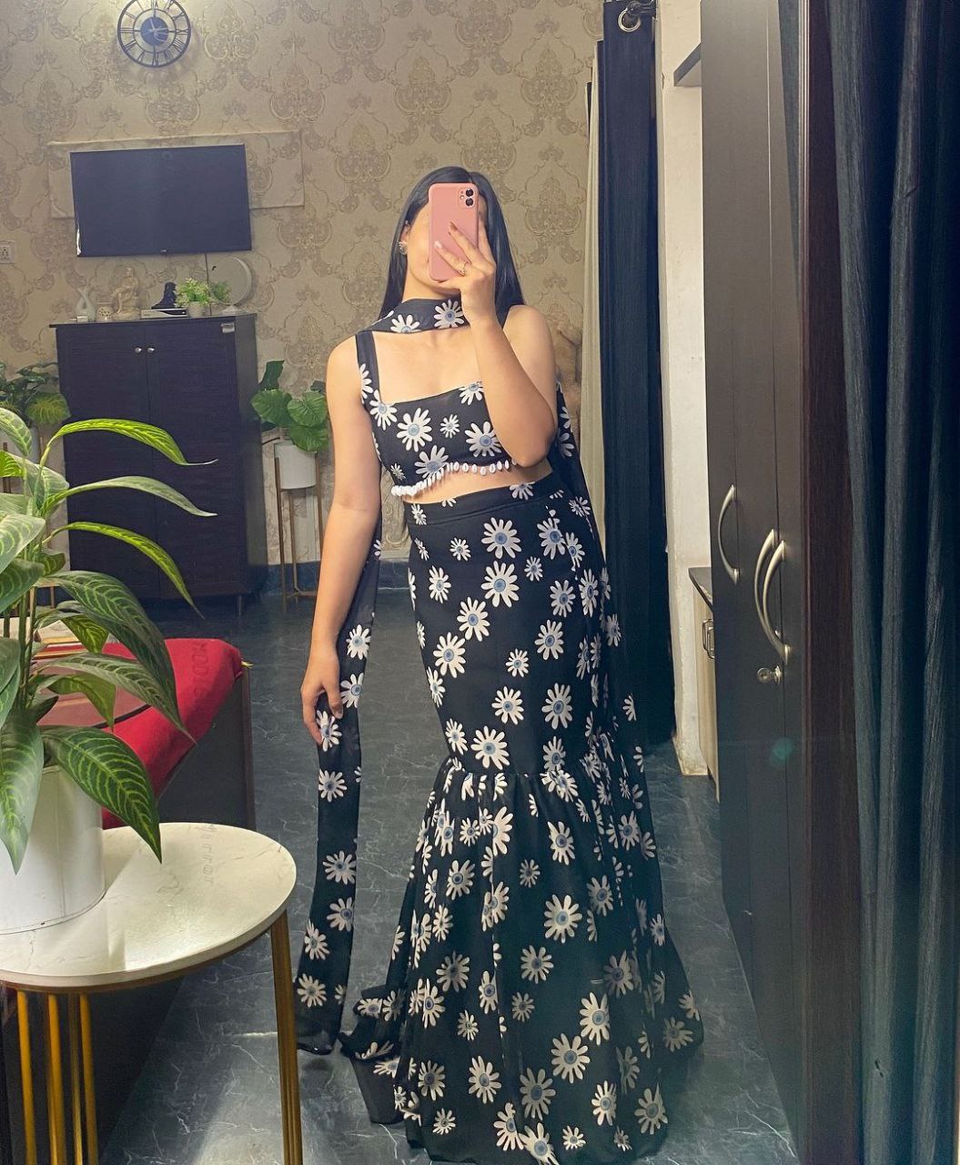 Black Mermaid Indo-Western Dress