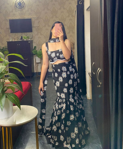 Black Mermaid Indo-Western Dress