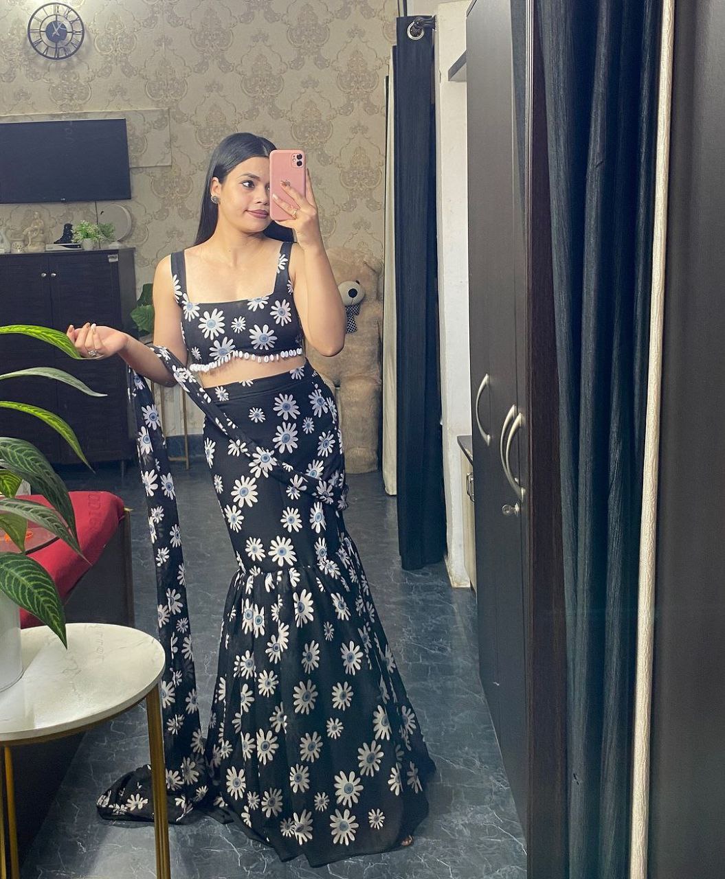 Black Mermaid Indo-Western Dress