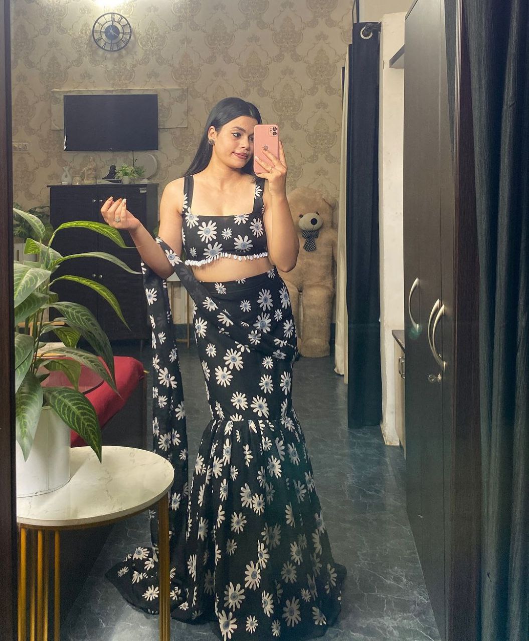 Black Mermaid Indo-Western Dress