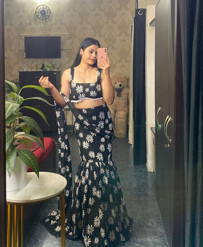 Black Mermaid Indo-Western Dress