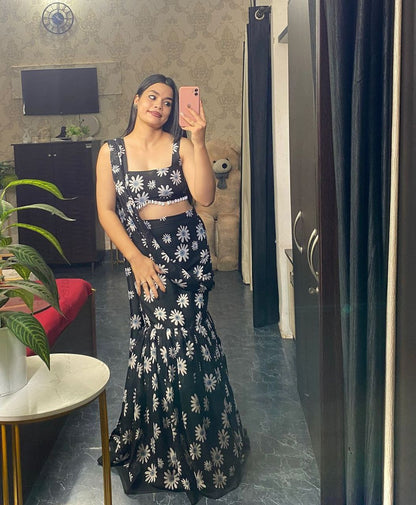 Black Mermaid Indo-Western Dress