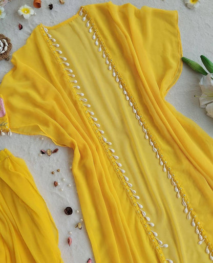 Haldi Hues Indo-Western Shrug Dress
